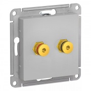 Аудиорозетка двойная SE AtlasDesign, алюминий