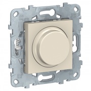 Светорегулятор LED Wiser поворотно-нажимной универсальный 7-200Вт SE Unica NEW, бежевый