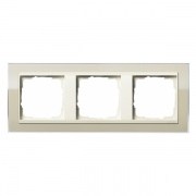 Рамка 3-ая Gira Event Clear Песочный цвет вставки Кремовый глянцевый