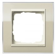Рамка 1-ая Gira Event Clear Песочный цвет вставки Кремовый глянцевый