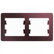 Рамка Glossa 2-постовая , горизонтальная, баклажановый