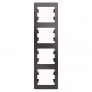 Рамка Glossa 4-постовая , вертикальная, сиреневый туман