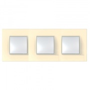 Рамка Unica Quadro 3 поста бежевая
