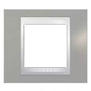 Рамка Unica хамелеон 1 пост серый/белая