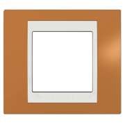 Рамка Unica хамелеон 1 пост оранжевый/белая