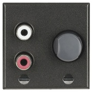 Axolute Встраиваемый разъем RCA для подключения к внешней стереосистеме – 2 модуля Axolute, цвет ант