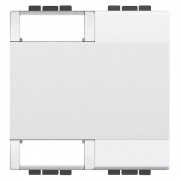 LivingLight Клавиша с 2 отверстиями для вставки символа, размер 2 модуля, цвет белый