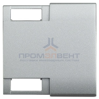 LivingLight Клавиша с 2 отверстиями для вставки символа, размер 2 модуля, цвет алюминий