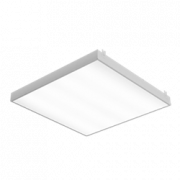 Светодиодный светильник "ВАРТОН" грильято накладной 588*588*50мм 36 ВТ 6500К с планками для подвеса  с функцией аварийного освещения