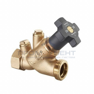 Клапан балансировочный Oventrop Aquastrom F - 1/2" х 3/4" (ВР/НР, PN16, Tmax 120°C)