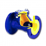 Клапан обратный шаровой Zetkama 400 D - Ду500 (ф/ф, PN10, Tmax 70°C, исполнение №55)