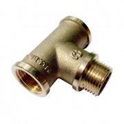 Тройник комбинированный с внутренней и наружной резьбой STOUT - 3/4" (ВР/НР/ВР)