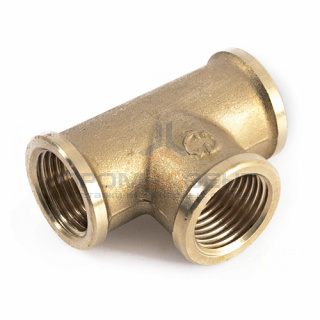 Тройник латунный резьбовой равнопроходный STOUT (ВР) - 3/4"