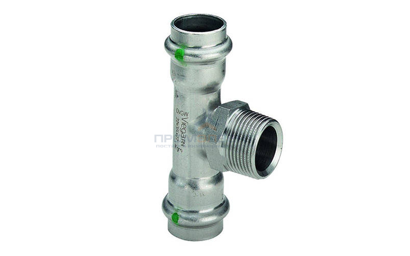 Тройник переходной Viega Sanpress Inox 2317.1 - 22 x 3/4