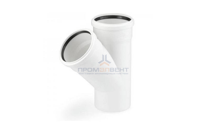 Тройник с отводом на 45° REHAU RAUPIANO PLUS - 200 (для системы внутренней канализации)
