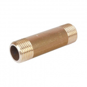 Удлинитель резьбовой STOUT - 1"1/2 длина 120 мм (НР/НР, латунь без покрытия)
