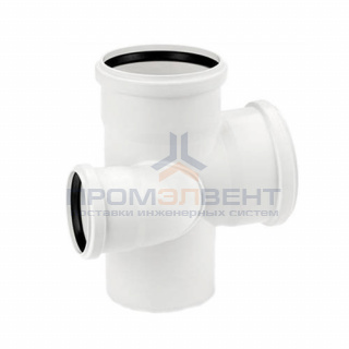 Крестовина с уменьшенным проходом слева REHAU RAUPIANO PLUS - 110 x 75 (для внутренней канализации)