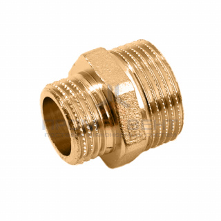 Ниппель латунный резьбовой переходной STOUT - 1"1/4 x 3/4"