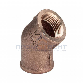 Отвод 45° Viega 3121 - 1" (ВР/ВР, резьбовой, бронза без покрытия)