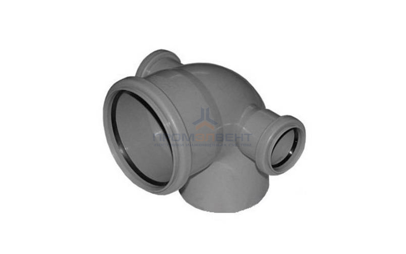 Отвод 87° с двумя патрубками СИНИКОН Standart - 110 x 50 (для системы внутренней канализации)