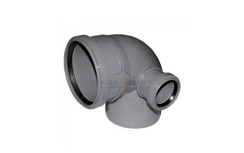 Отвод 87° с патрубком слева СИНИКОН Standart - 110 x 50 (для системы внутренней канализации)