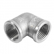 Отвод 90° латунный резьбовой равнопроходный STOUT (ВР/ВР) - 1"1/4 (никелированный)