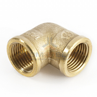 Отвод 90° латунный резьбовой равнопроходный STOUT (ВР/ВР) - 3"