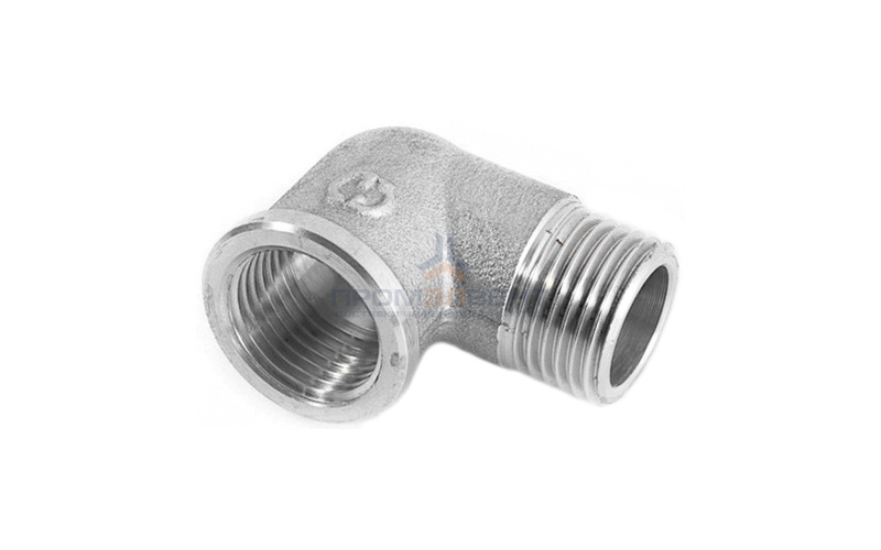 Отвод 90° латунный резьбовой равнопроходный STOUT (НР/ВР) - 1