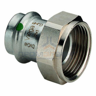 Переход на накидную гайку Viega Sanpress Inox 2363 - 15 x 1/2" (нержавеющая сталь)