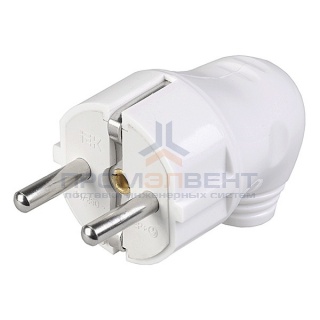ВПу11-01-Ст Вилка разборная угловая с з/к 16А белая