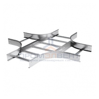 Х-ответвитель 100х300 R300, нержавеющий