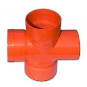 Крестообразное соединение для двустенных труб,90°, полипропилен, д.90 мм DKC