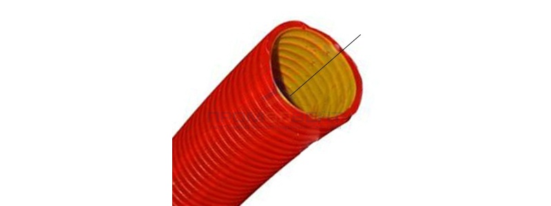 Труба гибкая двустенная для кабельной канализации д.125мм, цвет красный, с протяжкой [бухта 50м]