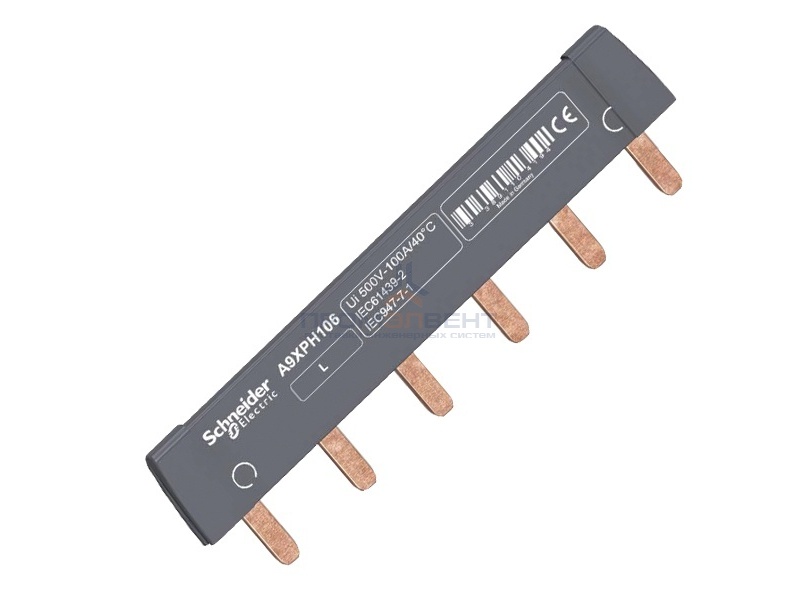 Гребенчатая шинка Schneider Electric 1П (L1…) 6 модулей 100А