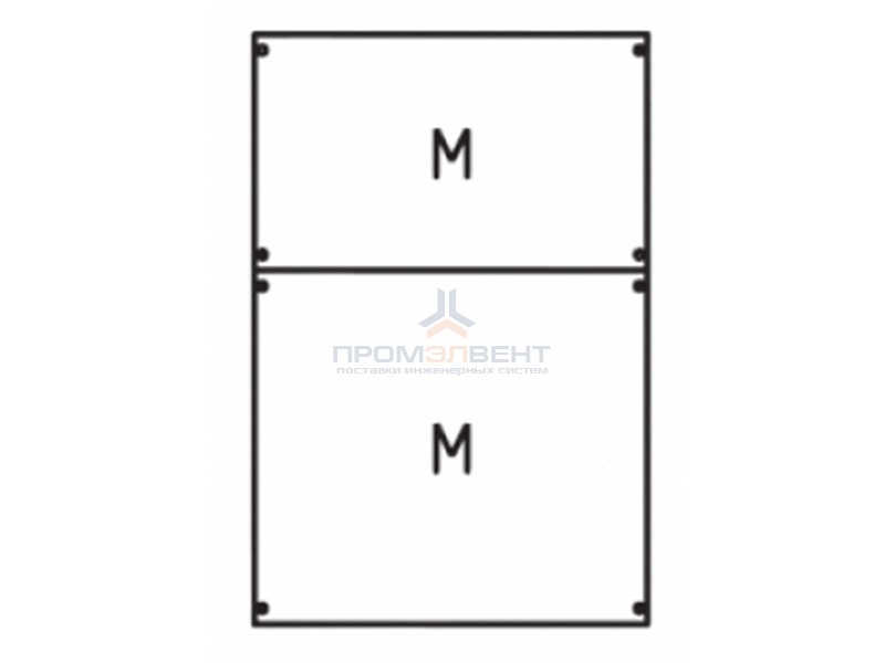 Панель с монтажной платой 2ряда/8 реек